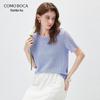 Женская вязаная футболка Kemon Boca из смесовой ткани с клетчатым узором