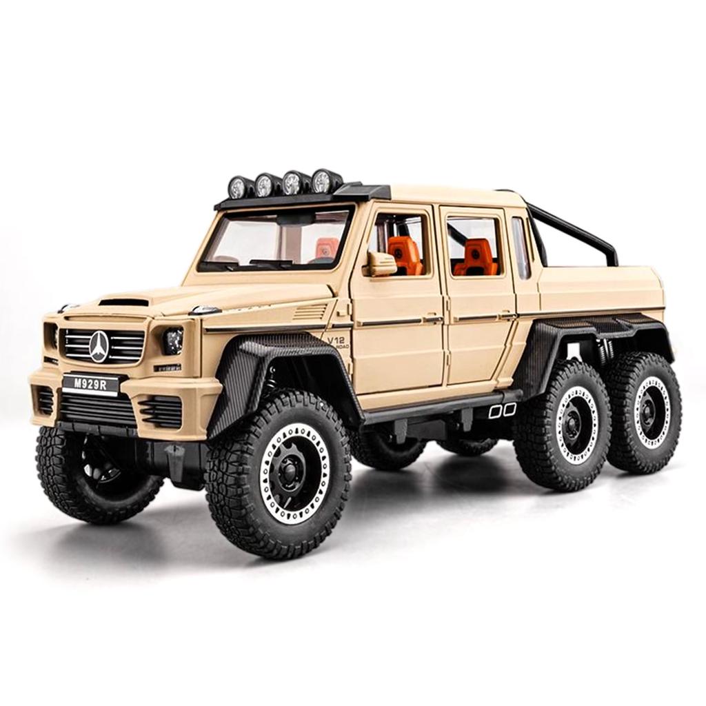 1/20 Mercedes Benz AMG G63 6X6 Внедорожник из сплава Металлическая литая модель автомобиля Звук и свет Большой подарок для взрослого Парню Коллекция