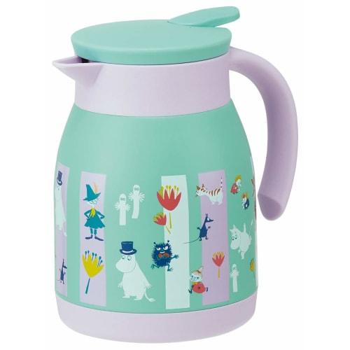 Skater Thermal/Cold Vacuum Dual Structure Stainless Steel Tabletop Pot Wide Mouth Pitcher Thermos 600ml Moomin Color VSP6-A