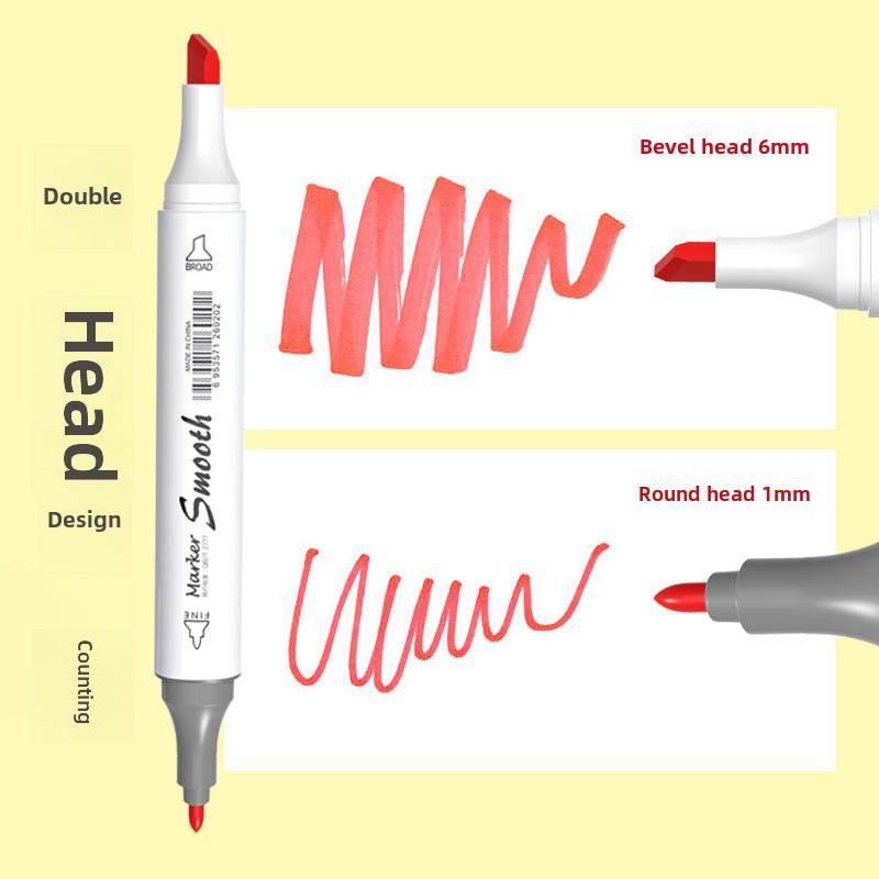 Набор из 48 спиртовых маркеров с двумя наконечниками для студентов и анимационного дизайна