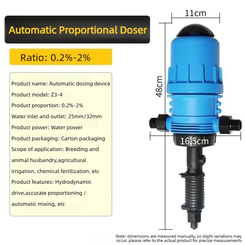 Water Powered Dosing Pump Tools Mix Chemical Injector Garden Fertilizer Livestock Supply Automatic Proportional Doser