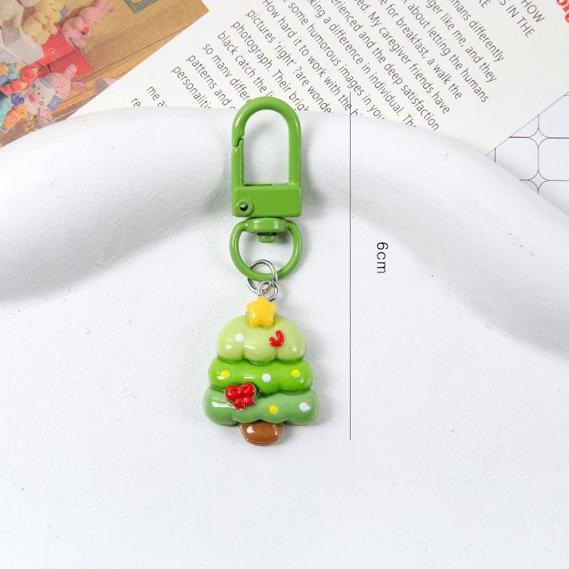 Мультяшный Рождественский Брелок Милый Смоляной Санта Клаус Рождественская Елка Подвеска Брелок Аксессуары для Сумки Праздничная Вечеринка Рождественский Подарок