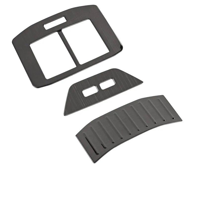 Для Volkswagen T-Roc T ROC 2017 2018 аксессуары внутренний подлокотник заднее вентиляционное отверстие крышка из нержавеющей стали накладка розетка переменного тока панель