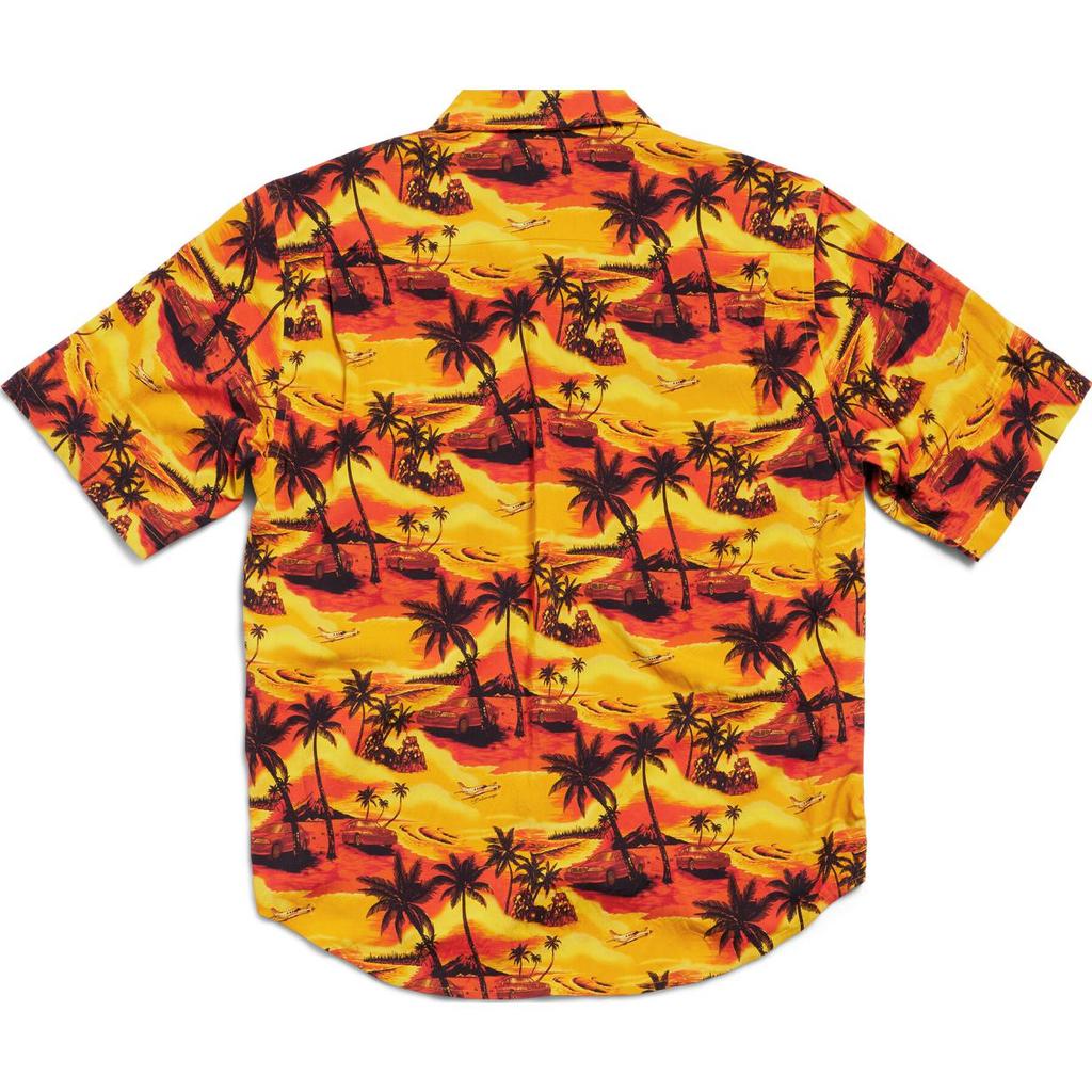 Balenciaga Hawaiian Car Printed Large Fit Shirt 681813TQLJ27541