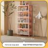 WEZHO Steel Bookshelf with Glass Doors