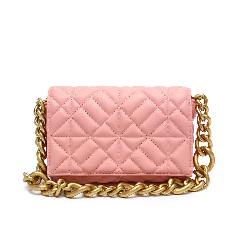 Модная большая вместительная сумка через плечо женская повседневная толстая цепочка-тоут дизайнерская сумка из искусственной кожи в клетку