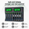 8slot LCD Smart 1.5V Li-ion Battery Charger+1.5V AA AAA Li-ion Rechargeable Battery