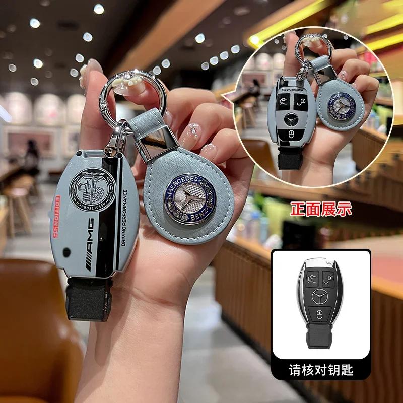 Fashion ABS New Styling Car Logo Remote Key Case Cover Shell For Mercedes Benz A B C S Class AMG GLA CLA GLC W176 W221 W204 W205 ZY3