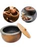 Natural Handmade Baked Clay Casserole Pot with Lid 24 Cm