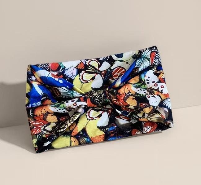 Женская богемная повязка для йоги с узором «кешью» - Впитывающая пот, эластичный хлопковый аксессуар для волос