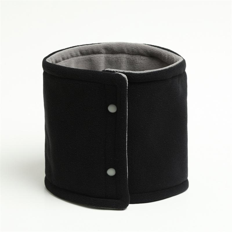 Двухслойный шарф, зимняя новая защита от тепла для мужчин и женщин, пуловер для шейного отдела позвоночника, шейный платок, однотонный шерстяной вязаный утолщенный шарф