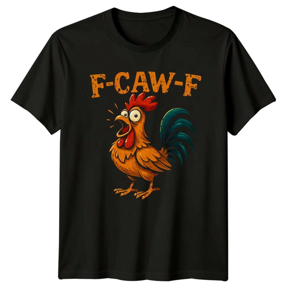 FCawF Rooster Farm Animals Mens TShirt Womens Tee Graphic Top Unisex T-Shirt