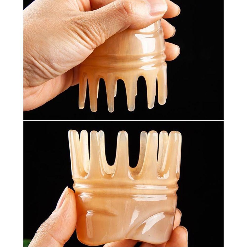 Gua Sha Ox Horn Massage Comb Meridian Scrapping Buffalo Horn Meridian Comb Men