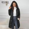 Long Quilted Jacket with Hoodie Zip Up Womens Quilted Lightweight Jacket Puffer Windproof Coat Fall Winter Parka W1836