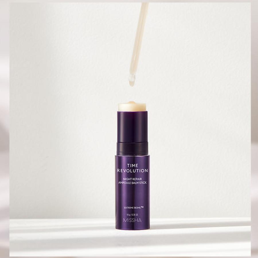 MISSHA Time Revolution Ночной восстанавливающий ампульный бальзам-стик 10 г Пробиотик Glow-On Лечение для глаз и морщин