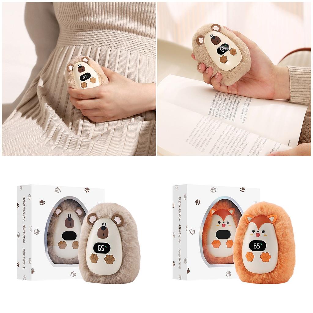 Cartoon Plush Hand Warmer Electric Hand Warmer with 3 Heat Level Fast Heating Warm Up Device for Indoor Outdoor Use