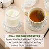 Керамические подставки с матовым покрытием сверху и пробковой основой | Подставки для чашек Набор из 6 штук |