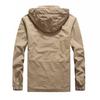 Men's Spring and Autumn Thin Solid Color Zipper Pocket Loose Casual Youth Zipper Cotton Hooded Ordinary Jacket