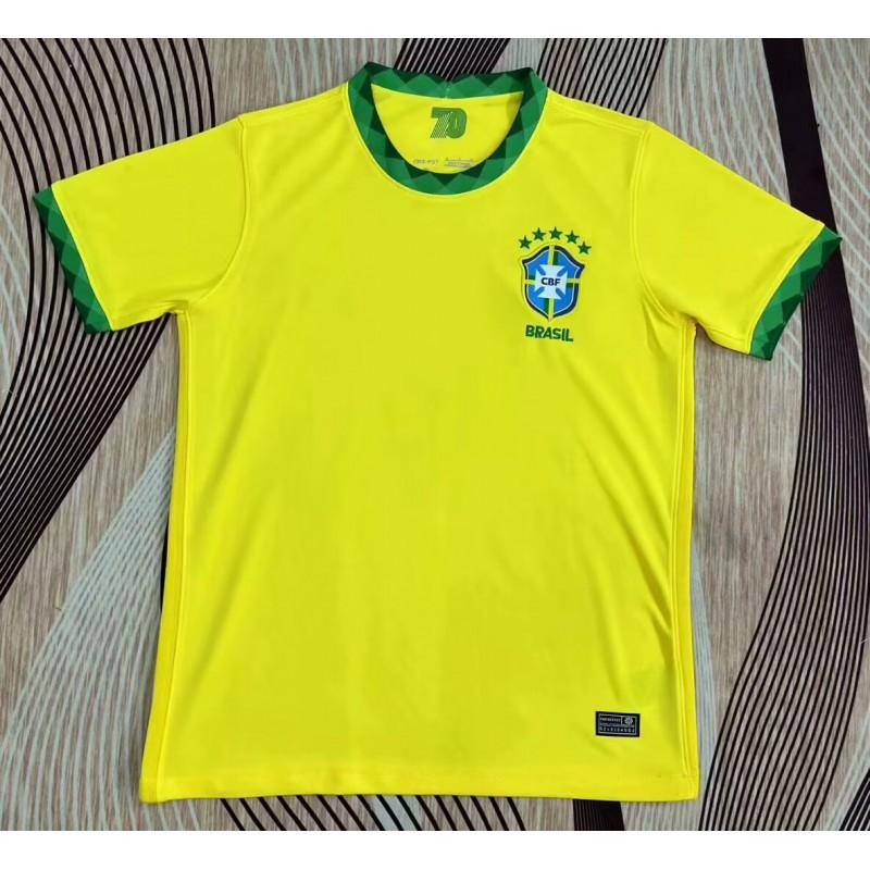Brazil National Team Soccer Jersey Men Women Short Sleeve Training Match Shirt Breathable Sportswear