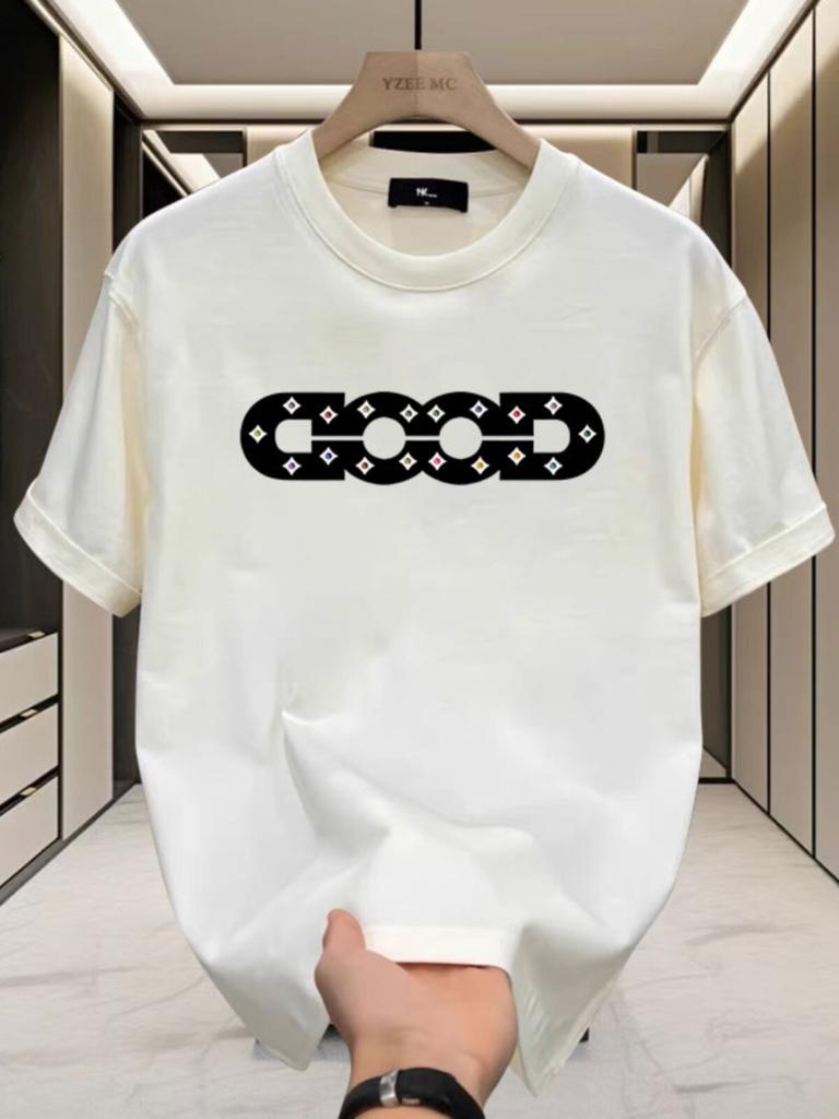 2026 Summer New Style Mens ShortSleeved 100 Cotton Printed TShirt Loose Fit Trendy and HighQuality TShirt