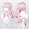 High Quality Akiyama Mizuki Cosplay Wig Light Pink Curly Clip Ponytail Heat Resistant Synthetic Hair Amia Wigs