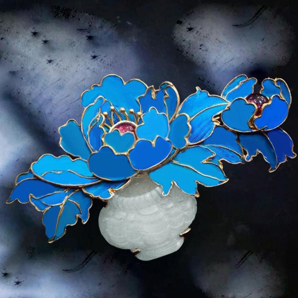 Blucome Новая модная эмалированная брошь с цветком для женщин и мужчин, костюм, шарф, новогодний подарок