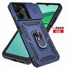 For Xiaomi Poco C65 Case Slide Lens Protector Armor Back Cover For Poko Little C65 C 65 65C 4G PocoC65 Ring Stand Fundas Coque