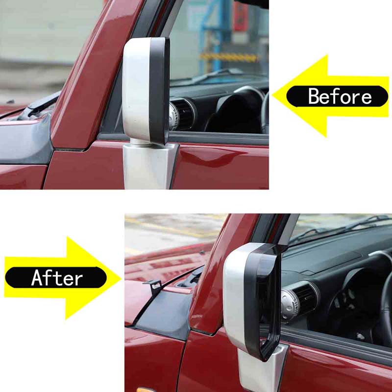 ABS автомобильное наружное зеркало заднего вида дождь украшение для бровей рамка наклейка для Toyota FJ Cruiser 2007-авто