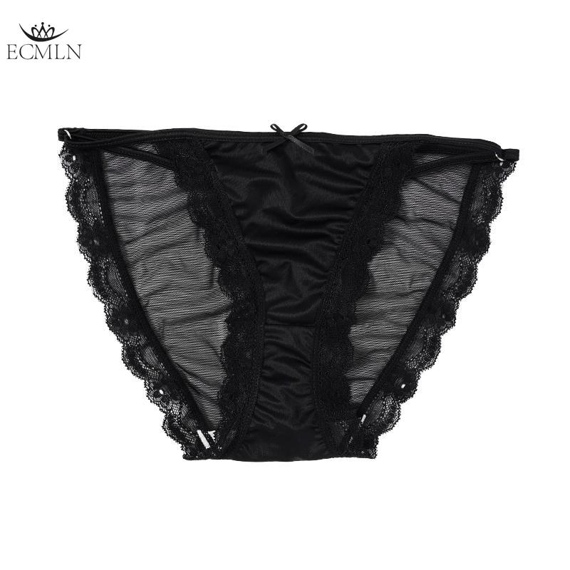 Sexy Lace Thong Panties Women Transparent Mesh Thin Strap Underwear Seamless T-back See Through Bikini Underpants