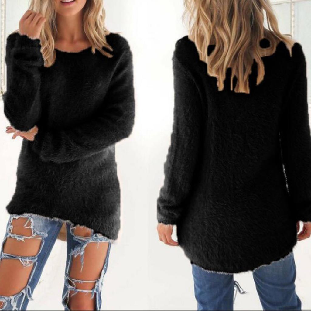 Женские теплые зимние однотонные пуловеры на молнии на четверть, свитер, плюшевый топ