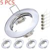5 Pcs Recessed Ceiling Lamps with Holder GU10 Socket Base LED Spot and Halogen Built-in Spot Lights