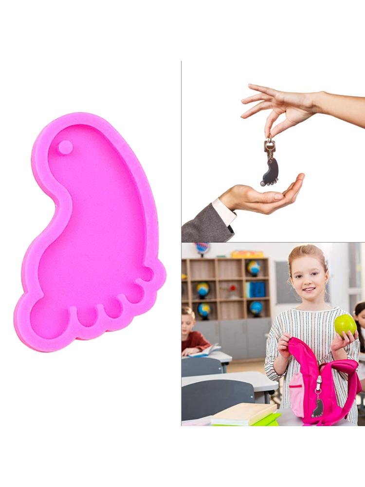 Маленький брелок для ног, силиконовая эпоксидная форма, орнамент, кулон, форма для изготовления ювелирных изделий для подарка на День святого Валентина