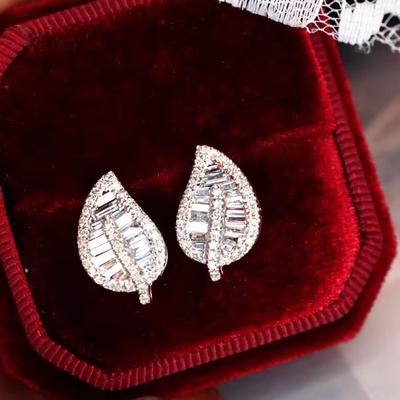 Серьги-пусеты Shein для женщин, украшения в виде листьев, повседневный изысканный пасторальный стиль