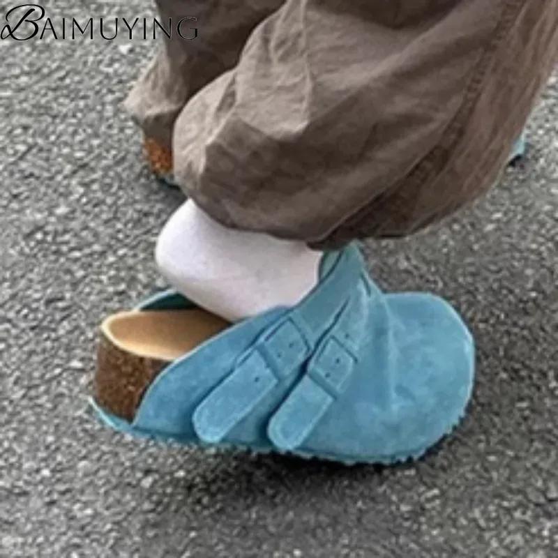 Платформенные тапочки Женские мюли Туфли Балетки Сандалии Лето 2025 Тренд Повседневная Ходьба Спортивная Обувь Комфорт Женские Слингбэки Кроссовки