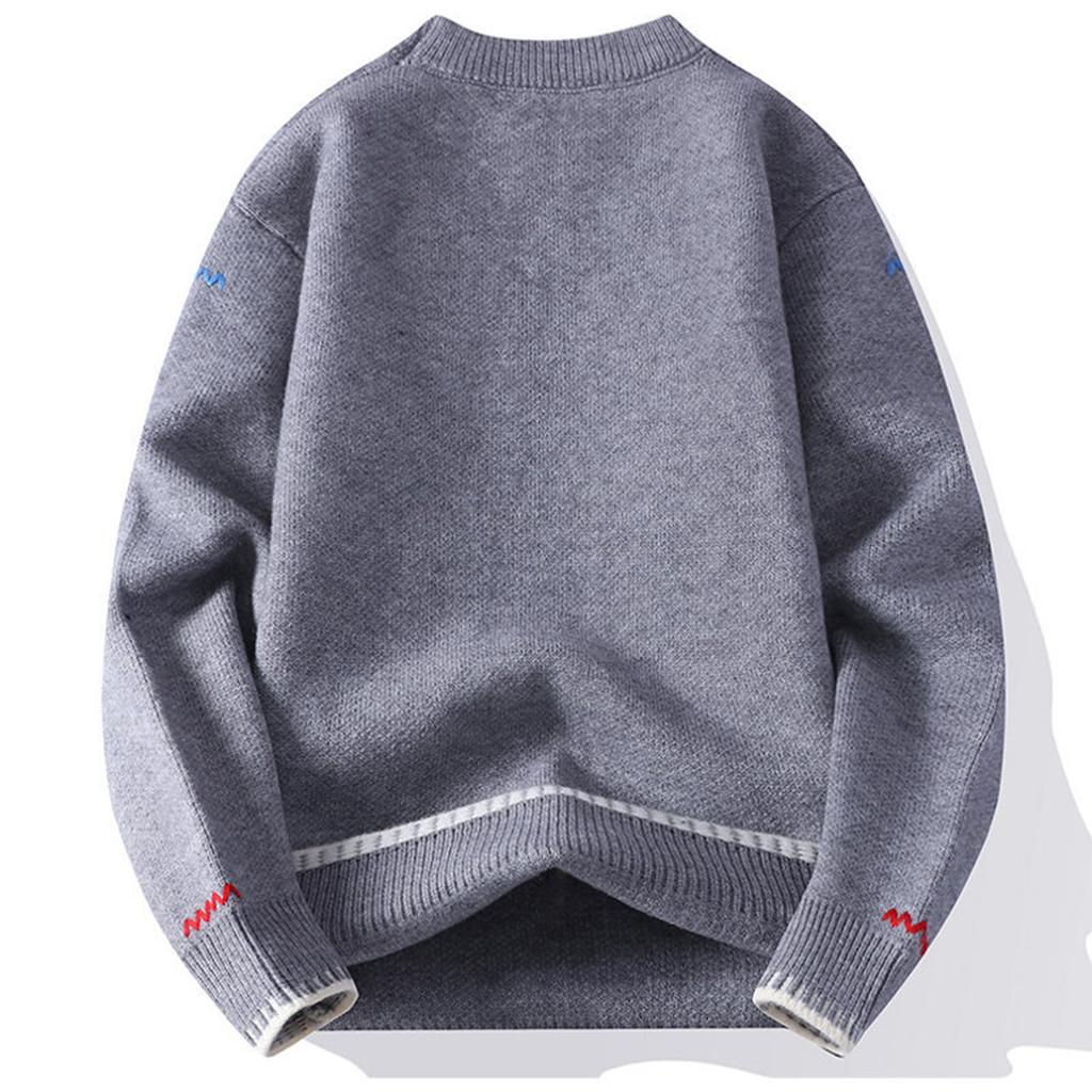 Men's  Fashion  Knitting  Pullover  Long Sleeves  Loose  Round Neck  Sweater