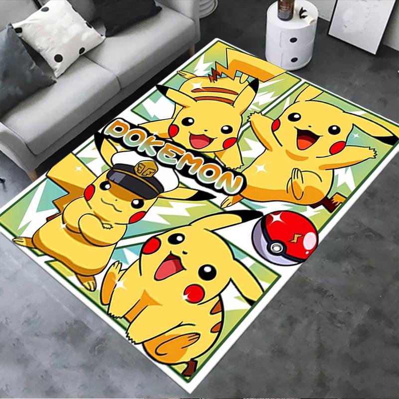 Новый ковер-коврик Pokemon 2025 для гостиной, спальни, дома, украшение дивана, детский игровой, противоскользящий напольный коврик 76