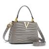 Versatile Crossbody Bag Fashionable Women's Bag Stone Patterned Bucket Bag