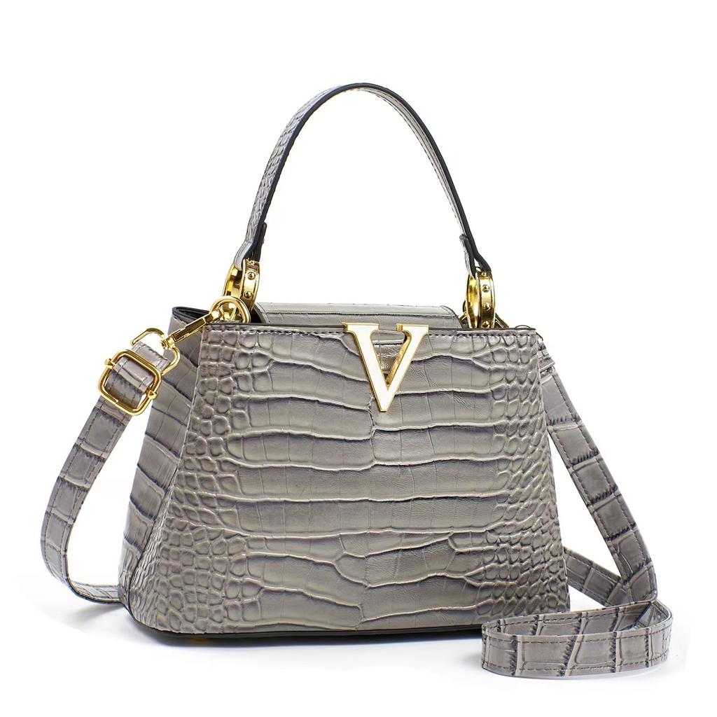 Versatile Crossbody Bag Fashionable Women's Bag Stone Patterned Bucket Bag