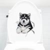 3D наклейки для туалета с кошками и собаками, наклейки на стену с милыми животными, украшения дома, художественные виниловые наклейки для ванной комнаты, водонепроницаемые