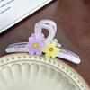 Trendy Floral Hair Claw Clip In Multiple Color Options For Chic Casual Looks