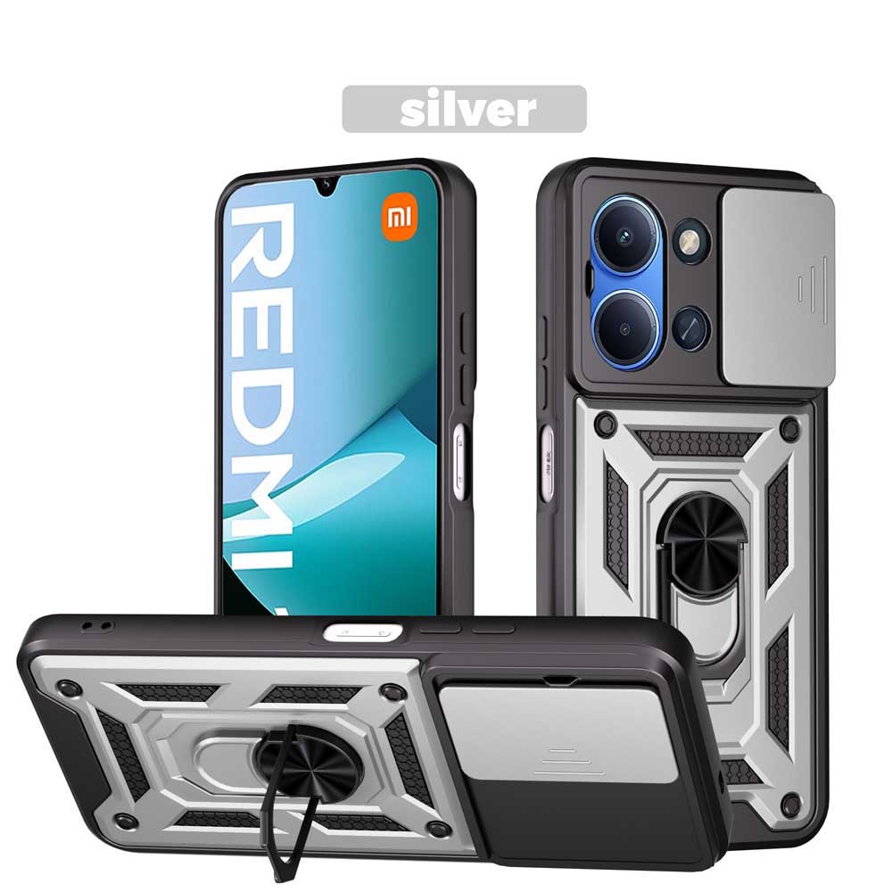 Для Redmi 15C 171MM Глобальная противоударная бронированная крышка с кольцом-держателем для автомобиля Для Redmi 15C 4G 5G Глобальная Защитная крышка с кольцом-держателем для автомобиля