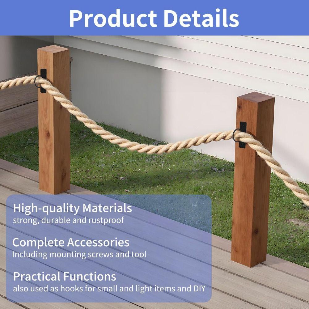 Wall Mounted Wall Hanging Ceiling Hook Multifunction Rope Support Holder  Railing