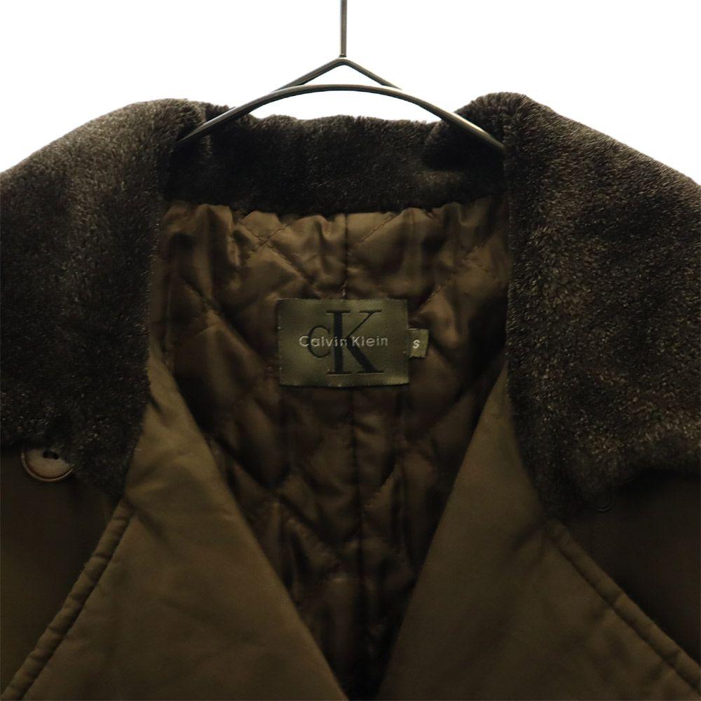 Calvin Klein 90-е Двубортное пальто для тренировок S Коричневое Старое винтажное Женское Б/у