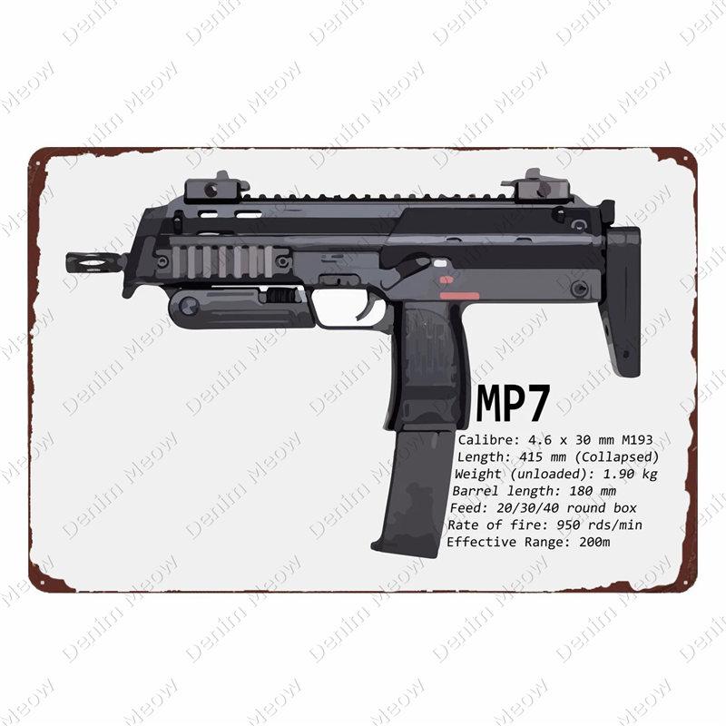 Винтажная металлическая табличка Узи, Плакат, Бар, Клуб, Кафе, Декоративная тарелка для комнаты, Жестяная картина с изображением винтовки, Для военных фанатов, Настенные наклейки