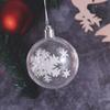 6pcs 6cm Christmas Tree Pendant Creative White Painted Ball Crafts Christmas Ball  New Year