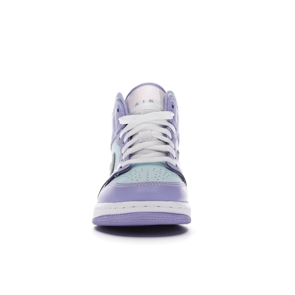Air Jordan 1 Mid GS Purple Pulse Kids Sneakers Arctic-Punch Glacier-Blue 554725-500