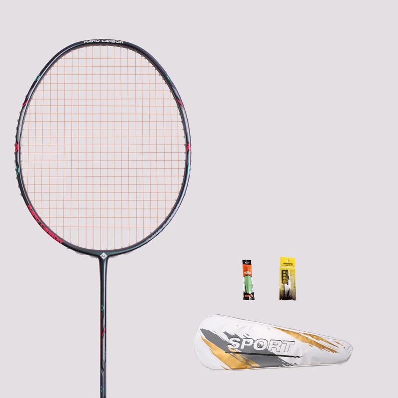 23 фунта бадминтонная ракетка углеродное волокно мужчина женщина взрослый высокая эластичность прочная основная ракетка для атаки защита Соревновательный уровень