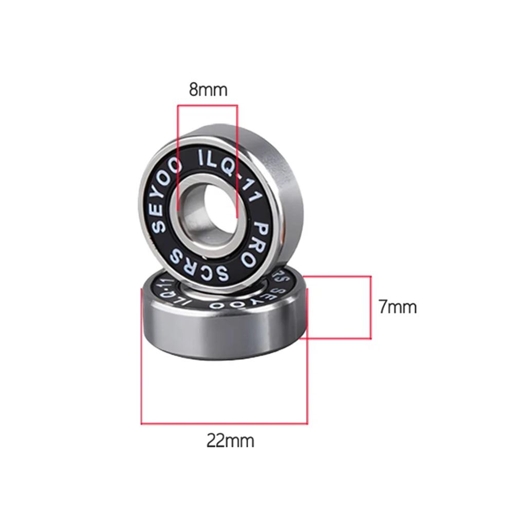 8PC Bearings High-speed Bearings Are Suitable Forskateboard Long Board Inline Roller Skates and Ice Skates with Low Noise