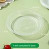 Одноразовые прозрачные пластиковые тарелки JWY круглые 6 дюймов
