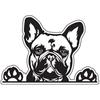 WickedGoodz French Bulldog Decal - Dog Paws Breed Bumper Sticker - for Laptops Tumblers Windows Cars Trucks Walls - Black and White 3inch